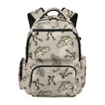 thumbnail image 1 of HUISEFOR Camo Fish Bow School Backpack for Girls 17 Inch Large Capacity Bookbag with Front Zipper, Lightweight School Bag Casual College Students Backpacks Comfortable Laptop Bags, 1 of 7