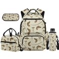 thumbnail image 1 of HUISEFOR Camo Fish School Backpack Set 4 Piece Durable Multi-Pocket Bookbag with Lunch Box Pencil Case Water Bottle Holder 17 Inch for Elementary School 2nd-3rd Grade, 1 of 7