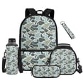 thumbnail image 1 of HUISEFOR Camo Fish School Backpack Set,5 Pcs 17 Inch Durable Large Capacity Backpack with Lunch Bag,Pencil Case,Water Bottle Holder for Elementary Boys Girls, 1 of 6