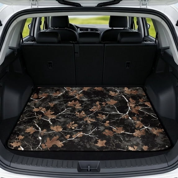HUISEFOR Camo Forest Car Trunk Mat 29" x 39" Non-Slip Anti-Scratch All Weather Trunk Protection Cargo Liner Easy Installation Universal Fit for Most Cars SUV