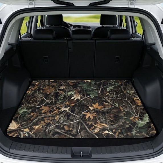 HUISEFOR Camo Forests Car Trunk Mat 29" x 39" Non-Slip Scratchproof All Weather Trunk Protection Cargo Liner Easy To Clean Universal Fit for Most Cars SUV