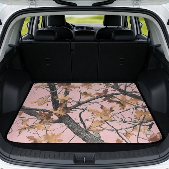 HUISEFOR Camouflage Hunting Car Trunk Mat for Women 29" x 39" Non-Slip Anti-Scratch Cars Accessories Easy Installation Universal Fit for Most Cars SUV