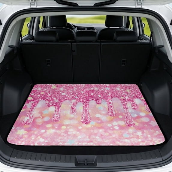 HUISEFOR Car Trunk Mat for Women, 29" x 39" Cargo Mat Rear Trunk Liner Anti-Scratch Cars Accessories Easy Installation Universal Fit for Most Cars SUV