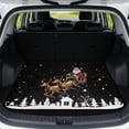thumbnail image 1 of HUISEFOR Christmas Santa Reindeer Car Trunk Mat 29" x 39" Universal Cargo Liner Anti Slip Vehicle Interior Accessories Easy to Clean Fits for Most Cars SUV, 1 of 7