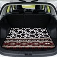 thumbnail image 1 of HUISEFOR Cow Print Aztec Tribal Car Trunk Mat 29" x 39" Scratchproof All Weather Trunk Protection Cargo Liner, Waterproof, Anti Slip, Easy Installation, Fits for Most Cars SUV, 1 of 7
