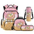 thumbnail image 1 of Bulopur Cute Kids Backpack Set 4 Pcs Breathable Waterproof Kids School Backpack with Lunch Tote, Pencil Pouch and Water Bottle Cover for Girls, 1 of 7