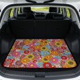 thumbnail image 1 of HUISEFOR Daisy Flower Car Trunk Mat 29" x 39" Scratchproof Anti Slip All Weather Trunk Protection Cargo Liner Easy to Install Universal Fit for Most Vehicle, 1 of 7