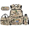thumbnail image 1 of HUISEFOR Duck Camo Kids Backpack Set 4 Piece 17 Inch Flap School Bag with Lunch Bag, Pencil Case and Water Bottle Holder Lightweight for Preschool Elementary Bookbag Set, 1 of 7