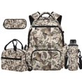 thumbnail image 1 of HUISEFOR Duck Camo School Backpack Set for Girls Boys, 17 Inch Flap Backpack School Bag with Lunch Bag, Pencil Case and Water Bottle Holder for Preschool Elementary Bookbag Set, 1 of 7
