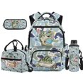 thumbnail image 1 of HUISEFOR Fish Camo Kids Backpack Set for Girls Boys, 4 Piece 17 Inch Multi-Pocket Bookbag with Lunch Bag, Pencil Case and Water Bottle Holder for Preschool Elementary Bookbag Set, 1 of 7