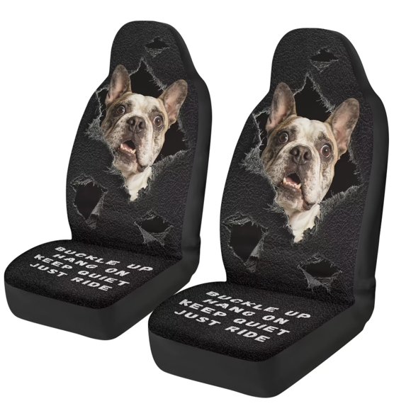 HUISEFOR Funny Dog Car Seat Cover Comfortable Fashion Car Seat Covers Protector Elastic Polyester Cars Interior Accessories Breathable Universal Fit for Most Cars SUV