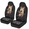 thumbnail image 1 of HUISEFOR Funny Horse Front Seat Covers Soft Comfortable Car Front Seat Covers 2 Pieces Breathable Non Slip Cars Accessories Easy to Installation Universal for Cars SUV, 1 of 7