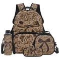 thumbnail image 1 of HUISEFOR Green Camo Bow Kids Backpack for School 4 Piece 17 Inch Girls Backpack with Lunch Box Pencil Case Water Bottle Holder Kids Backpacks Lightweight for Students and Teens, 1 of 7