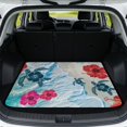 thumbnail image 1 of HUISEFOR Hibiscus Flower Car Trunk Mat Non-Slip Car Trunk Mat Scratchproof Cars Accessories Full Protection Universal Fit for Most Cars, 1 of 7