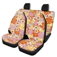 thumbnail image 1 of HUISEFOR Hippie Flower Car Seat Cover Set Breathable Non Slip Front and Back Seat Covers Protectors Elastic Car Accessories Comfortable Universal Fit for Most Cars SUVs, 1 of 6