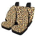thumbnail image 1 of HUISEFOR Leopard Print Car Seat Cover Set Breathable Anti Slip Front and Back Split Bench Protector Elastic Stretch Polyester Fabric Cover Universal Fit for Most Cars SUVs, 1 of 6