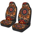 thumbnail image 1 of HUISEFOR Mandala Floral Car Seat Cover Breathable Soft Car Seat Covers Protector Elastic Polyester Cars Accessories Washable Universal Fit for Most Sedan SUV 2 Pack, 1 of 7