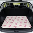 thumbnail image 1 of HUISEFOR Pink Bow Deer Car Trunk Mat 29" x 39" Scratchproof All Weather Trunk Protection Cargo Liner Easy Installation Universal Fit for Most Cars, 1 of 7