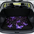 thumbnail image 1 of HUISEFOR Purple Butterflies Car Trunk Mat for Women Fashion Anti-Scratch All Weather Trunk Protection Cargo Liner Removable Automotive Accessories for Most Cars SUV, 1 of 7