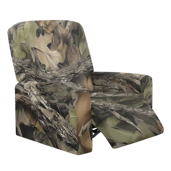HUISEFOR Recliner Chair Cover Breathable Soft Reclining Chair Slipcover with Pocket Elastic Furniture Protector for Dogs Cats, 4-Pieces