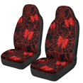 thumbnail image 1 of HUISEFOR Red Bow Spider Web Car Seat Cover Halloween Decor Car Front Seat Covers, Breathable, Soft, Comfortable, Elastic, Easy to Installation, Universal Fit for Most Sedan SUV, 1 of 6