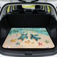thumbnail image 1 of HUISEFOR Sea Turtle Starfish Car Trunk Mat 29" x 39" All Weather Trunk Protection Cargo Liner Anti-Scratch Easy To Clean Suitable for Most Cars SUV, 1 of 7