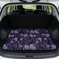 thumbnail image 1 of HUISEFOR Skull Rose Car Trunk Mat 29" x 39" Universal Cargo Mat Rear Trunk Liner Anti Slip All Weather Fits for Most Cars SUV, 1 of 7