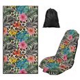 thumbnail image 1 of HUISEFOR Tropical Plants Car Towel Seat Cover Breathable Non-Slip Car Seat Cover Protector Removable Automotive Accessories for Cars SUV Trucks, 1 of 7