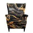 thumbnail image 1 of HUISEFOR Wing Chair Slipcovers, Stretch Wingback Chair Covers, Printed, Anti‑Scratch, Easy to Install, Full Protection, Furniture Protector for Living Room, Black Gold Marble, 1 of 7