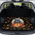 thumbnail image 1 of HUISEFOR Witch Cat Pumpkin Car Trunk Mat 29" x 39" Halloween Decor Cargo Mat Rear Trunk Liner Non-Slip Cars Accessories Universal Fit for Most Cars SUV, 1 of 7