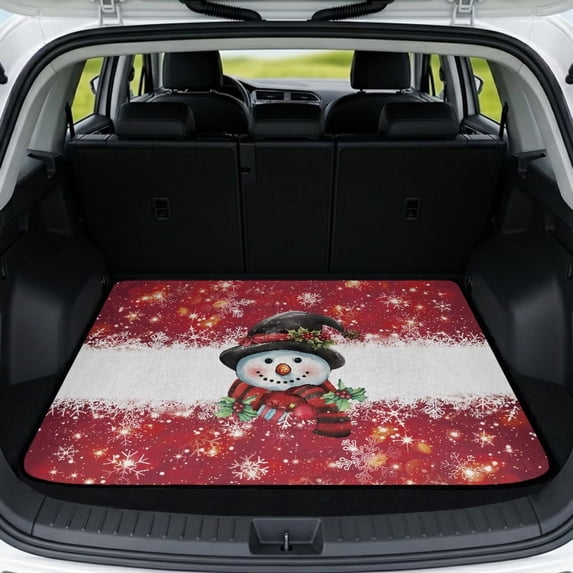 HUISEFOR Witch Hat Snowman Car Trunk Mat Anti Slip Scratchproof Cargo Mat Rear Trunk Liner Full Protection Vehicle Interior Accessories Suitable for Most Cars SUV