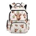 thumbnail image 1 of Bulopur Pink Highland Cow Kids Backpack for Girls, Western Cactus Print School Bag Lightweight/Breathable/Durable/Waterproof Multi-Pocket Book Bag for Kids 6-12 Back to School, 1 of 8
