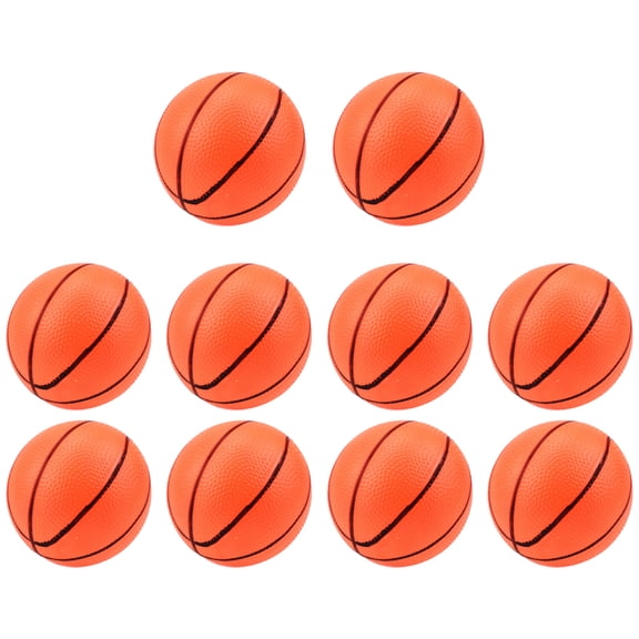 HUISZJ 10Pcs Inflatable Basketball, PVC Mini Orange Basketballs, Summer Beach Basketball Inflatable Beach Balls