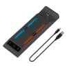 HUISZJ 2 In 1 Magnetic Charging Stand, Small Handle Charging Base Gamepad Charging Station, LED Indicators for NS2 PRO Accessories(Black)
