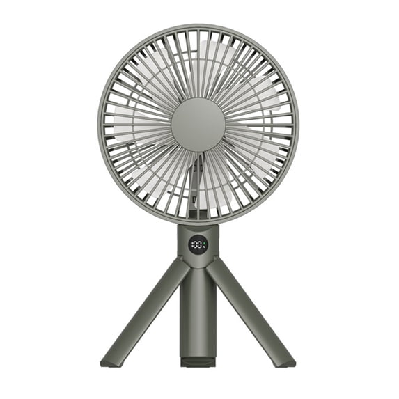 HUISZJ 2026 New Outdoor Camping Fan, Foldable Camping Tripod Fan, Portable Handheld Rechargeable Fan with LED Digital Display for Outdoor Desktop (Green)