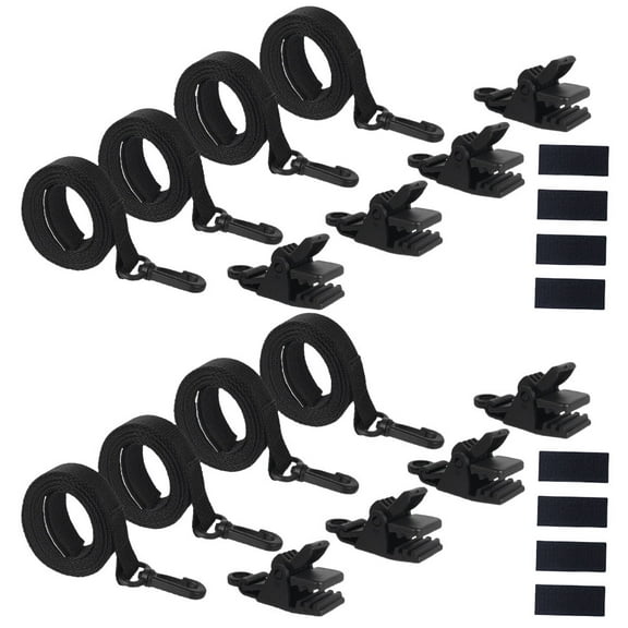 HUISZJ 24 Pcs Pool Solar Cover Reel Attachment Kit, Clips Solar Cover Reel Strap Kit, Swimming Pool Solar Cover Strap