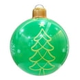 thumbnail image 1 of HUISZJ 24 inch Giant Inflatable Christmas Ball, Green Xmas Tree Pattern Plastic Ball, Christmas Tree Hanging Ornament for Party Home Decor, 1 of 10