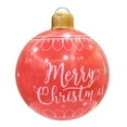 thumbnail image 1 of HUISZJ 24 inch Giant Inflatable Christmas Ball, Red Xmas Letters Pattern Plastic Ball, Christmas Tree Hanging Ornament for Party Home Decor, 1 of 8