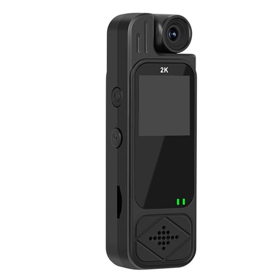 HUISZJ 2K Portable Camcorder, Body Camera with Audio, Video Recording Wearable Body Cam with 180 Rotating Lens for Traveling Cycling Vlogging