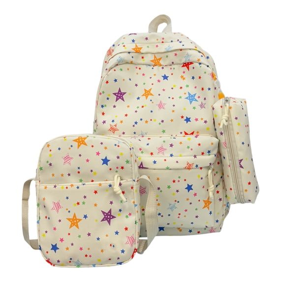 HUISZJ 3-In-1 School Bag Set, Cow Pattern Bookbag with Lunch Box, School Backpack Set for School Women College (Style 5)