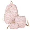 thumbnail image 1 of HUISZJ 3pcs School Backpack, Trendy School Backpack Set, Primary Secondary College Teenage Backpack for Work Travel School (Pink), 1 of 8