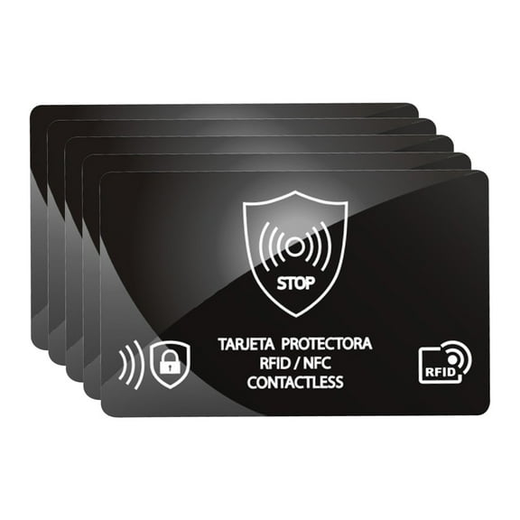 HUISZJ 5Pcs RFID Blocking Card, Protector Ultra Thin, Portable Credit Card Protector for Passport Case Purse