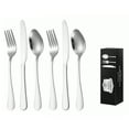thumbnail image 1 of HUISZJ 6 Piece Silverware Set, Premium Stainless Steel Flatware with Silverware Organizer, Durable Set Silver Tableware Service for Restaurant Home, 1 of 8