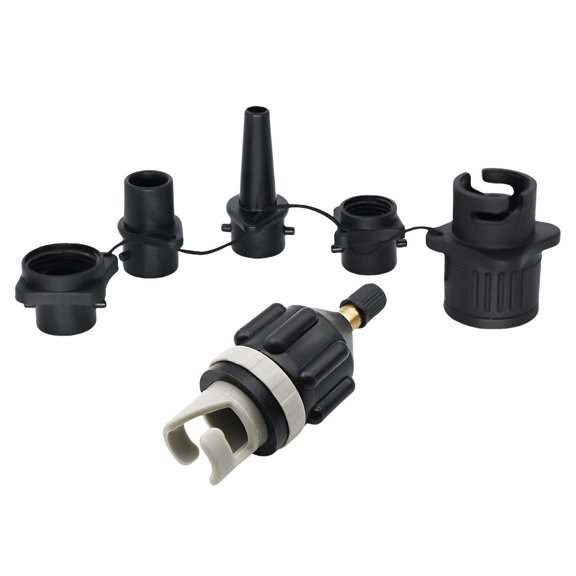 HUISZJ Air Valve Adaptor, Air Valve Pump Connector with Air Valve Nozzles, Conversion Head Paddleboard Pump Adapter for Inflatable Boat Stand-Up (4-in-1 Set)