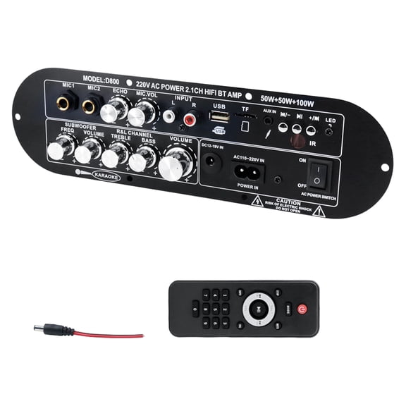 HUISZJ BT Amplifier Board, Audio Amplifier Board 2.1 Channel, 50Wx2 100W BT 5.0 Digital Amplifier Board Power Amplifier Board for Home Outdoor