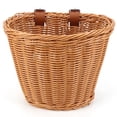 thumbnail image 1 of Yucurem Bicycle Basket for Front Handlebar, Wicker Bicycle Basket with Adjustble Straps, Bike Accessories Decoration, Brown, 1 of 10