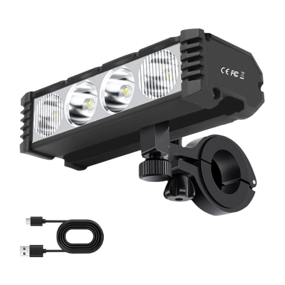 HUISZJ Bike Front Lamp, 4 Modes Lightweight Cycling Light, Charging Highlight LED Light Travel Cycling Accessory