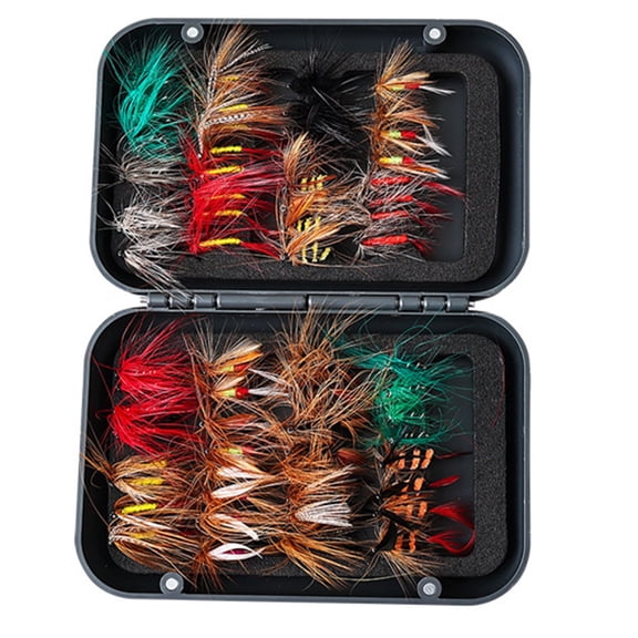 HUISZJ Bionic Insects Flies, Artificial Insect Fishing Bait with Box Fly Fishing Lures, Carp Fishing Lure Set