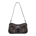 thumbnail image 1 of HUISZJ Black Leopard Shoulder Bag, Goth Punk Hobo Bag with Buckle, Y2K Style Underarm Bag for Women Shopping Travel Outdoor, 1 of 9