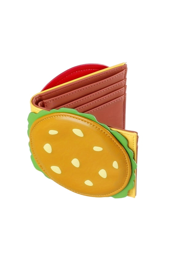 Burger Shaped Wallet, Cute Burger Design RFID Blocking Bifold, Mini Coin Purse for Travel Commute Work (Burger)